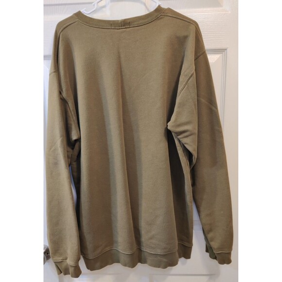 Lands End Mens Olive Green Pullover Sweater Size L 42-44 Long Sleeve - Picture 5 of 5